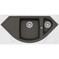 Macart Genius C-150 Ένθετος Νεροχύτης Γωνιακός Γρανίτη Asphalt Titanium