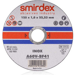 Δίσκος Κοπής Μετάλλου Inox 125x1x22mm 914125100 SMIRDEX