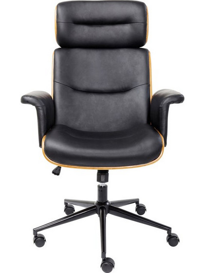 Kare Design Check Out Καρέκλα Γραφείου με Προσκέφαλο και Ανάκλιση Μαύρη 83959