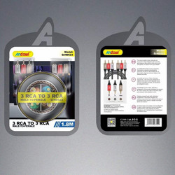 Andowl Καλώδιο 3 RCA σε 3 RCA 2.0M - Cable male to female Q-HD623 79001
