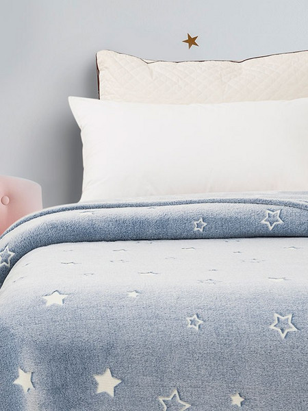 Sunshine Home Stars Κουβέρτα Αγκαλιάς Κουβέρτα 80x90 Ροζ Γκρι