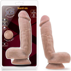 Blush X5 Hard On Natural Ρεαλιστικό Dildo με Βεντούζα & Όρχεις 22cm Flesh