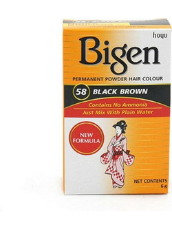 Bigen 58 Black Brown Μόνιμη Βαφή Μαλλιών Χωρίς Αμμωνία 6gr