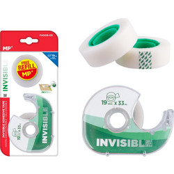 MP βάση και κολλητική ταινία Invisible PA508-03, 19mm, 33m, διάφανη