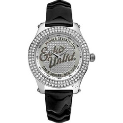 Marc Ecko Rollie Γυναικείο Ρολόι με Μαύρο Δερμάτινο Λουράκι E10038M1