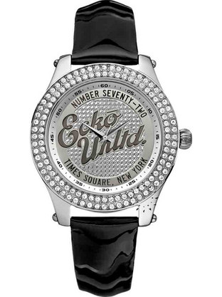 Marc Ecko Rollie Γυναικείο Ρολόι με Μαύρο Δερμάτινο Λουράκι E10038M1