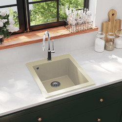 vidaXL 144850 Ένθετος Νεροχύτης Γρανίτη Μπεζ 42.5x50cm