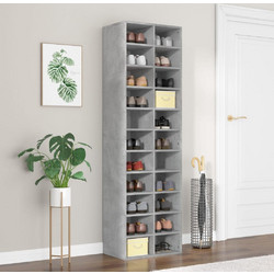 vidaXL Παπουτσοθήκη Ξύλινη Γκρι Μ54xΠ34xΥ183cm 800373