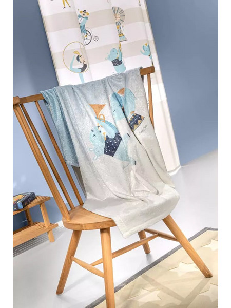 Saint Clair Enjoy Κουβέρτα Κούνιας Βελουτέ 110x140 Γαλάζια