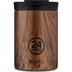 24Bottles Travel Tumbler Sequoia Wood 350ml