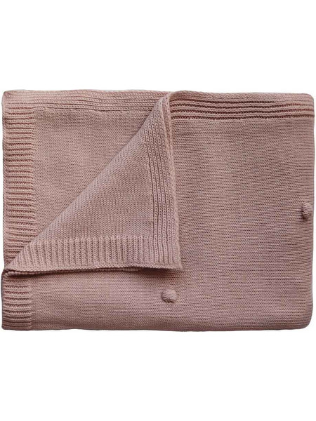 Mushie Textured Dots Κουβέρτα Αγκαλιάς Πλεκτή 80x100 Ροζ