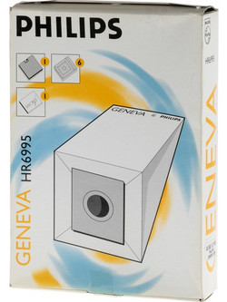 Philips Σακούλες Original Geneva Σακούλες Σκούπας 6τμχ Συμβατές με Σκούπα Philips