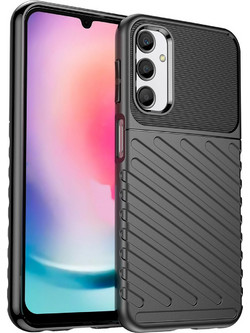Powertech Thunder Back Cover Black (Samsung Galaxy A24)