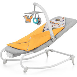 Kinderkraft Felio 2 in 1 Ηλεκτρικό Relax Μωρού Κούνια με Μουσική & Δόνηση έως 18kg Κίτρινο Γκρι