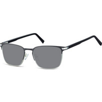 Sunoptic SS-917 53 Ανδρικά Γυαλιά Ηλίου Τετράγωνα Μεταλλικά Μαύρα με Μαύρο Φακό