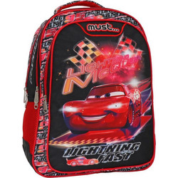 Must Disney Cars Lighting Fast Σχολική Τσάντα Πλάτης Δημοτικού Κόκκινη 563363