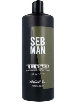 Sebastian Seb Man The Multitasker 3 In 1 Hair Beard Σαμπουάν & Αφρόλουτρο για Όγκο 1lt