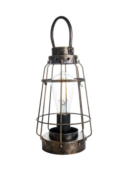 EL327124 | EL327124 | CAGE TABLE LIGHT VINTAGE |E27|Φ153xh350mm|1.8mt Καλώδιο + ΙΙ Διακοπτάκη|enjoysimplicity