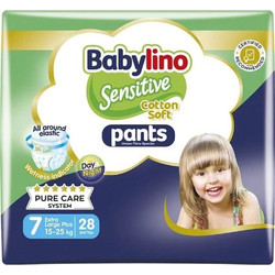 Babylino Sensitive Cotton Soft Pants No7 Extra Large Plus 15-25kg 28τμχ