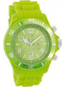 Oozoo Timepieces Breeze Γυναικείο Ρολόι Χρονογράφος με Λαχανί Καουτσούκ Λουράκι C4835