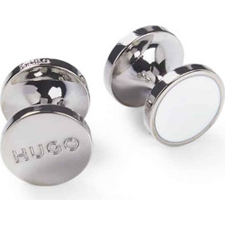 Μανικετόκουμπα stud, μικρά, για μονή μανσέτα, HUGO-E-TOKEEP-Λευκά