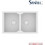 Sanitec Ultra Granite 806 Υποκαθήμενος Νεροχύτης Γρανίτη Αντιστρεφόμενος Ματ Bianco 79x50cm
