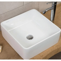 Paros White Matt 41x41 - Επιτραπέζιος νιπτήρας