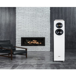Elac Concentro S 507 Ζεύγος Ηχείων Hi-Fi Δαπέδου 300W 4 Δρόμων Gloss White
