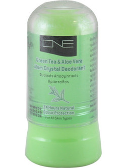One Aloe Vera Φυσικό Αποσμητικό Roll On Κρύσταλλος 24h Χωρίς Αλουμίνιο 80gr
