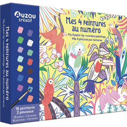 Ζωγραφική Auzou My Artistic Kit - My 4 Paint By Numbers Pictures - Nature 7+