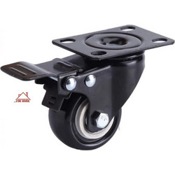 Ρόδα επίπλων Περιστρεφόμενη με φρένο Φ3 7.5cm ForHome 24204075 - For Home