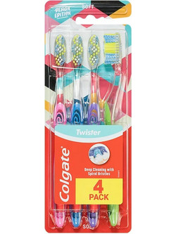 Colgate Twister Soft Οδοντόβουρτσες 4τμχ