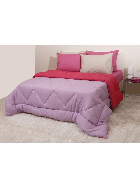 Viopros Πάπλωμα Υπέρδιπλο Microfiber Microfiber 220x240 Bicolor PETROL-GREY