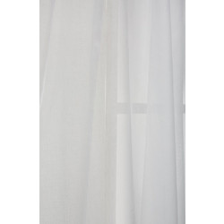 WhiteEgg Κουρτίνα με Τρέσα 270x280 K0113-3 White