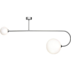 Φωτιστικό Οροφής - Πλαφονιέρα 01347 2xG9 100x50cm Silver Luma