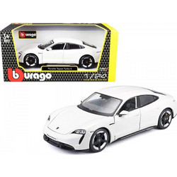 Bburago Porsche Taycan Turbo S White
