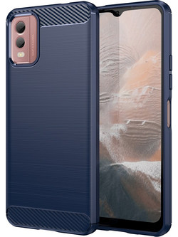 Techsuit Carbon Silicone - θήκη για Nokia C32 - Μπλε