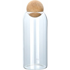 ESTIA ΔΟΧΕΙΟ ΑΠΟΘΗΚΕΥΣΗΣ ΓΥΑΛΙΝΟ 950ml ΜΕ ΚΑΠΑΚΙ ΦΕΛΛΟΥ 01-19617