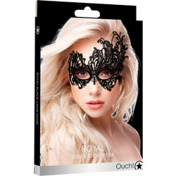 Σέξι Δαντελωτή Μαύρη Μάσκα - Shots Ouch Royal Lace Mask Black