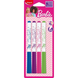 Maped Barbie Μαρκαδόρος Ασπροπίνακα Λεπτός 4Τμχ (741301)