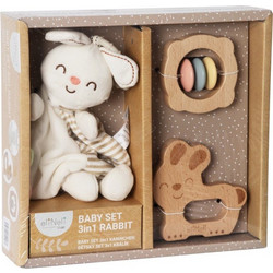 Eli Neli Montessori Rabbit Baby Set 3in1 Βρεφικό Σετ Δώρου