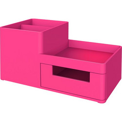 DELI ΣΕΤ ΓΡΑΦΕΙΟΥ ΠΛΑΣΤΙΚΟ 3 ΘΕΣΕΩΝ 17.5x9x9.2cm RIO MAGENTA
