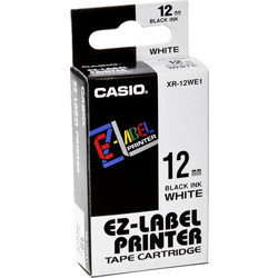 Casio XR-12 WE 12 mm black on white
