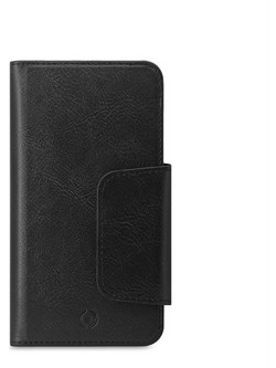 Celly Θήκη Wallet Duomo με Μαγνήτη για Smartphone έως 5.8" Μαυρη DUOMOXLBK