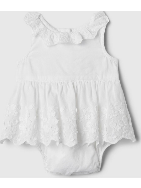 Άσπρο Βρεφικό Eyelet Ολόσωμο white