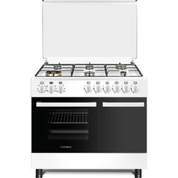Κουζίνα υγραερίου CALFER F9S60ES-W Φούρνος αερόθερμος και εστίες αερίου, 64lt