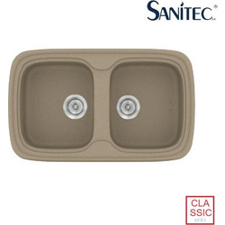 Sanitec Classic 312 Επικαθήμενος Νεροχύτης Γρανίτη Ματ Granite Taupe 82x50cm