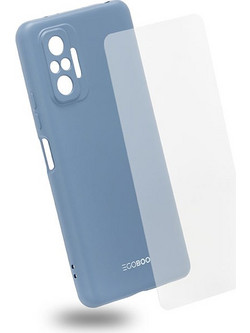EGOBOO Natural Collection backcover fXiaomi Redmi Note 10 PRO, Cloudy Grey +Tempered Glas