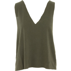 CROSSLEY W DEPP V NECK T-SHIRT - IFFIREN-CE20 KHAKI
