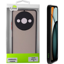 Lime Successories Lime Θηκη Xiaomi Redmi A3 4G 6.71'' Hardshell Fusion Full Camera Protection Black With Red KEYS